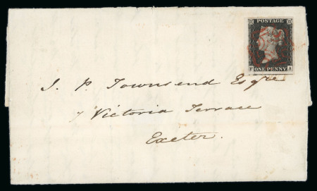 Stamp of Great Britain » 1840 1d Black and 1d Red plates 1a to 11 1840 1d. black, FA, Pl. 3, with large to enormous margins