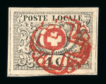 Stamp of Switzerland / Schweiz » "Waadt", "Neuenburg", "Winterthur" 1849, Waadt 4, farbfrisches Kabinettstück