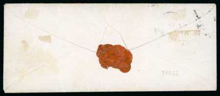 1851, Waadt 5, auf Damenbriefumschlag von Carouge 