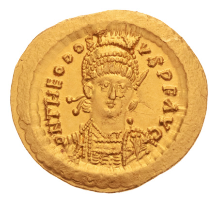 Roman Empire, Theodosius II, 402-450, Au solidus, 4.49 g. 