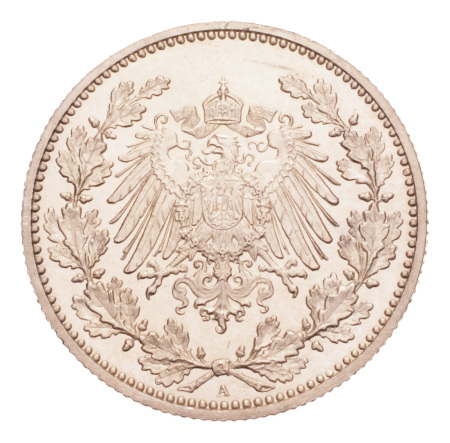 Germany, 1898 50 pfennig, Proof (Polierte Platte), A pattern, Ag 2.82 g. 
