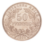 Germany, 1898 50 pfennig, Proof (Polierte Platte), A pattern, Ag 2.82 g. 