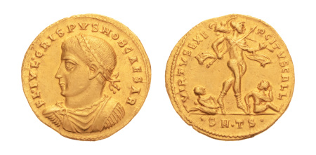 Roman Empire, Constantine I, 306-337, for Crispus, Au solidus, 4.40 g.