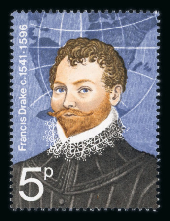 Stamp of Great Britain » Queen Elizabeth II 1973 Explorers group of three varieties incl.