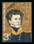 Stamp of Great Britain » Queen Elizabeth II 1972 Explorers mint n.h. group of four varieties incl. 3p, 5p and 7 1/2p with gold omitted