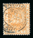 Stamp of British Guiana 1882 2c orange with variety watermark reversed, neatly used