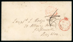 Stamp of Antigua & Barbuda 1861 (May 27) envelope from St. John's to England with a good strike of the "PAID / AT / ANTIGUA" crown circle hs,