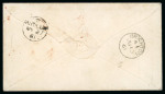 Stamp of Antigua & Barbuda 1861 (May 27) envelope from St. John's to England with a good strike of the "PAID / AT / ANTIGUA" crown circle hs,