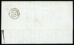 Stamp of India » Foreign Settlements in India » French Indian Settlements 1850 (Apr 20) entire from Pondicherry to France with very good strike of the "PONDICHERY / Paid" boxed ds plus Mauritius cover