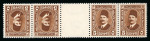 Stamp of Egypt » 1922-1936 King Fouad I Definitives » Issued Stamps 1927-37 Second Portrait Issue 5m mint n.h. tête-bêche strip of four with gutter