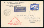 Stamp of Egypt » Airmails 1931 (Apr 9 and 10) Trio of Egypt Flight Zeppelin covers,
