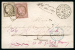 Stamp of Colonies françaises » Colonies Générales 1876, lettre Colonies générales affranchie des n°18