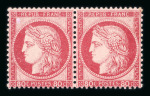 Stamp of France » Emission Cérès 1871-72 1872, Cérès dentelé Y&T n° 57 80c rose superbe paire