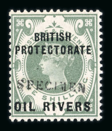 Stamp of Nigerias » Niger Coast Protectorate 1892-94 overprinted (type 1) set of six values to 1s handstamped SPECIMEN mint n.h.
