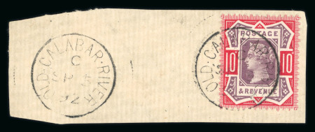 Stamp of Nigerias » Niger Coast Protectorate 1890 10d Jubilee tied by "OLD CALABAR RIVER" code C
