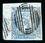 Stamp of Mauritius » 1859 Lapirot Issue 1859 Lapirot 2d pos. 1 corner marginal with good to huge margins, used