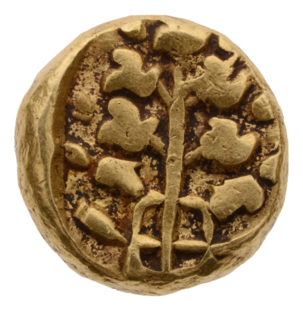India, c. 300-200 BC, uncertain location, AV 2.14 g. Tree in railing.