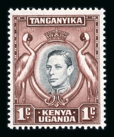 Stamp of Kenya, Uganda and Tanganyika » Kenya, Uganda and Tanganyika 1938-54 1c mint n.h. group of 11 with varieties