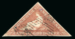 Stamp of South Africa » Cape of Good Hope 1855-63 Perkins Bacon 1s deep dark green on white paper, used
