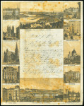 Stamp of Austria » Vienna and Suburbs (Wien und Vorstädte) 1851 Austria Wien folded letter sheet with picture series of Vienna