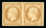 Stamp of France » Présidence de 1852 1852, 10c Napoléon, Présidence, Y&T n°9  bistre-jaune