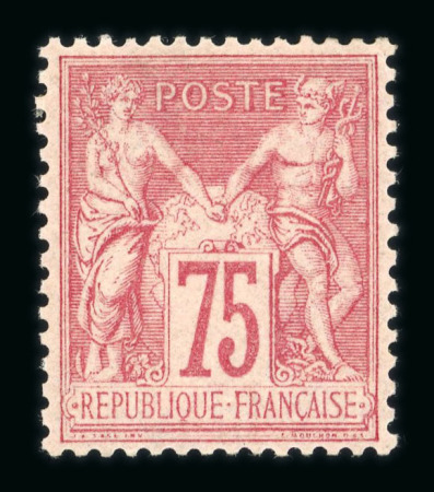 Stamp of France » Type Sage 1876-1900 1876, Sage Y&T n°81, 75c rose type II,