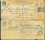 Stamp of Nigerias » Niger Coast Protectorate 1893-96, Group of four covers incl. 1896 (Dec 19) envelope