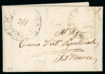 Stamp of Ionian Islands » 	British Protectorate » Inter Island Mail Ionian Islands two 1825 entires corfu to Santa Maura and Zante
