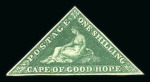 Stamp of South Africa » Cape of Good Hope Cape of Good Hope 1855-63 1s shades x 3 unused