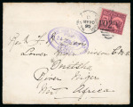 Stamp of Nigerias » Niger Company Territories 1887-91, group of four covers, three with Akassa type 1 oval ds