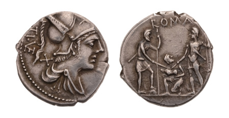 Roman Republic, Ti. Veturius Gracchus, 137 BC, AR denarius 3.98 g.