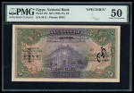 Egypt, 5 pounds, no date (1924-1945), Specimen; Pick 19s.
