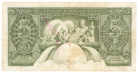Egypt, 5 pounds 1946-1964, ten banknotes: 1946,. 1952, 1964
