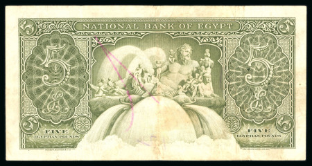 Egypt, 5 pounds 1946-1964, ten banknotes: 1946,. 1952, 1964