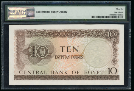 Egypt,  10 pounds 1946-1965; Pick 41, Hanafy M6.