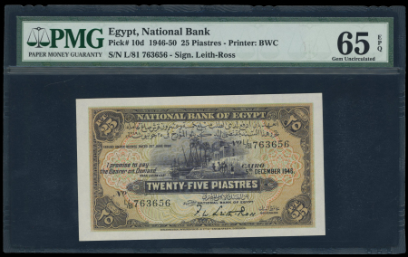 Egypt 25 piastres 1917 (1946-1951); Pick10d.