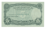 Egypt 5 piastres 1945, two uncirculated banknotes;