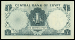 Egypt 1 pound, 1952; Pick 30, Hanafy M7 (1 L.E.b, c) 4 banknotes