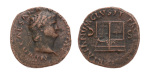 Roman Empire, Nero 53-68, bronze as, 10.09 g. Temple of Janus.