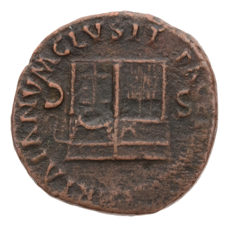 Roman Empire, Nero 53-68, bronze as, 10.09 g. Temple of Janus.