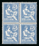 Stamp of France » Collections 1900-1960, beau lot de 65 timbres tous en blocs de