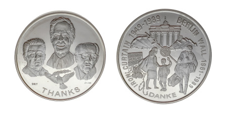 Hungary 1990, commemorative coin, Dismantling the Iron Curtain, 155 g.