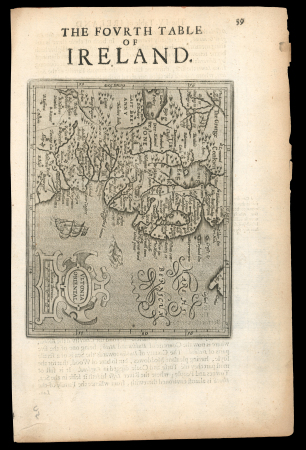 Stamp of Ireland » Historical Documents Provincial Map: The Fovrth Table of Ireland - Hiberniae