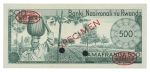 Rwanda 1971, Banque Nationale du Rwanda 500 francs,  SPECIMEN 