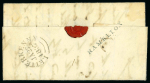 Stamp of Ireland » Postal History (Arranged alphabetically by County) Donegal - Ramelton: 1814-48 Selection of eight covers mounted on album pages, showing RAMELTON/117 in black on two covers, the sacrcer RAMELTON/117 in blue, two different linear RAMELTON mkgs, one ex. Fred Dixon, also it