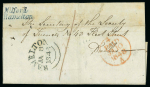 Stamp of Ireland » Postal History (Arranged alphabetically by County) Donegal - Ramelton: 1814-48 Selection of eight covers mounted on album pages, showing RAMELTON/117 in black on two covers, the sacrcer RAMELTON/117 in blue, two different linear RAMELTON mkgs, one ex. Fred Dixon, also it