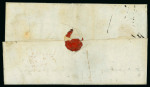 Stamp of Ireland » Postal History (Arranged alphabetically by County) Donegal - Ramelton: 1814-48 Selection of eight covers mounted on album pages, showing RAMELTON/117 in black on two covers, the sacrcer RAMELTON/117 in blue, two different linear RAMELTON mkgs, one ex. Fred Dixon, also it