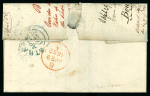 Stamp of Ireland » Postal History (Arranged alphabetically by County) Donegal - Italic Receiving Houses: 1847-55 Selection of nine covers mounted on album pages, showing the following marking on the front or reverse of the covers or envelopes in blue or green: Manorcunningham/Strabane,  Ma
