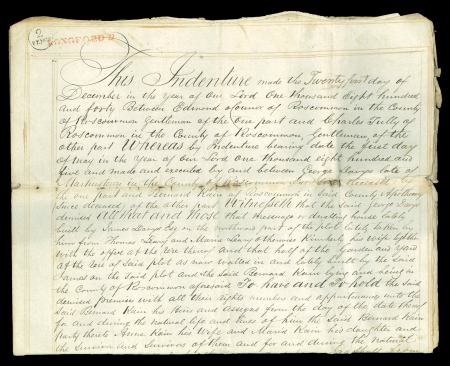 Stamp of Ireland » Revenues & Fiscals » Embossed Stamp Duty 1830-1894 General Duty: Old-time attractive collection of 29 documents, 35 fragments, all mounted on album pages, some being knowledgeable written up in pencil, showing mostly uncoloured or blue embossed impressions, wit