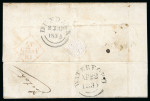 Stamp of Ireland » Pre-Stamp Postal History » Unified Post Period - 1827-1839 1835 (22.4) Folded letter sheet with cvr flaps missing, sent from Waterford, via Dublin to Laurence Martin of Dundalk, bearing DUNDALK/30.AP.1835 cds on front with superb strike of the very rare large type Dundalk "REFUS